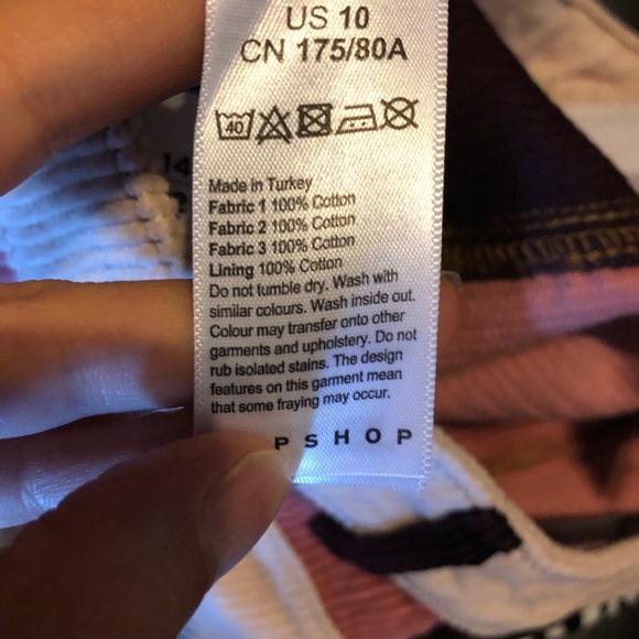 Rare Topshop color block corduroy skirt - Picture 6 of 6